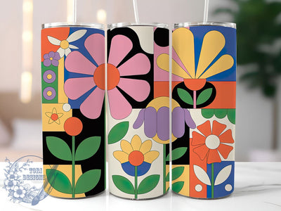 Colorful Spring Garden Tumbler, Vibrant Garden Wrap, Seamless Bloom Design, Colorful Botanical Motif, Romantic Chic Style, Artistic Nature Print, Fresh Seasonal Theme, 20Oz Tumbler, Sublimation Sublimation ToriDesigns 
