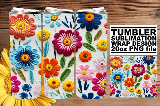 Colorful Springtime 3D Tumbler Wrap Sublimation afrosvg 