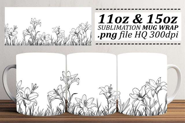 Colorful Springtime Serenity Mug Wrap Sublimation afrosvg 