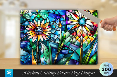 Colorful Stained Glass Cutting Board Sublimation Regulrcrative 
