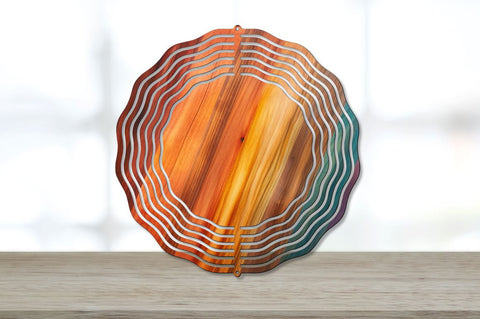 Colorful Stained Wood Coaster Round Wind Spinner Bundle Sublimation Regulrcrative 