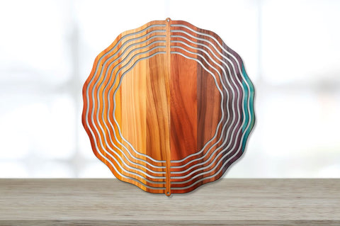 Colorful Stained Wood Coaster Round Wind Spinner Bundle Sublimation Regulrcrative 