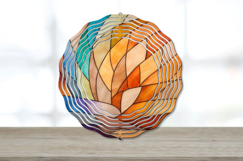 Colorful Stained Wood Wind Spinner Sublimation Bundle Sublimation Regulrcrative 