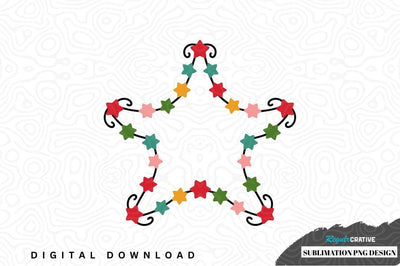 Colorful star sublimation png design Sublimation Regulrcrative 