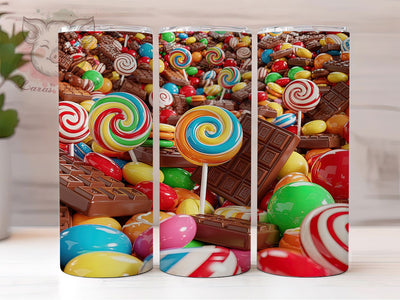 Colorful Sweet Candy Tumbler, Colorful Sweet Design, Seamless Wrap, Fun Playful Style, Bright Chic Print, Cute Aesthetic, Sweet Treat Theme, 20Oz Tumbler, Sublimation Sublimation Lara' s Designs 