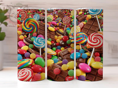 Colorful Sweet Candy Tumbler, Colorful Sweet Design, Seamless Wrap, Fun Playful Style, Bright Chic Print, Cute Aesthetic, Sweet Treat Theme, 20Oz Tumbler, Sublimation Sublimation Lara' s Designs 