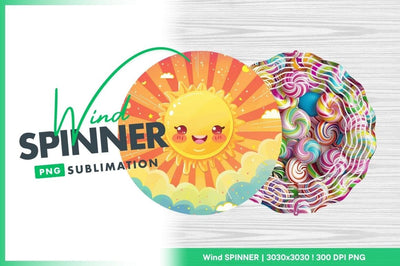 Colorful Swirl Lollipops Candy Wind Spinner Round Png Pattern Background Sublimation Regulrcrative 