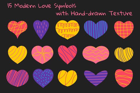 Colorful Textured Heart Shapes PNG Clipart Sublimation Rin Green 