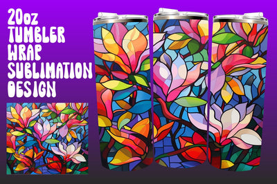 Colorful Tree 3D Wrap Tumbler 20oz PNG Sublimation afrosvg 