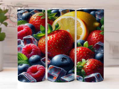 Colorful Tropical Fruit Tumbler, Colorful Fruit Pattern, Juicy Fruit Design, 20Oz Sublimation Wrap, Fresh Fruit Art, Tropical Fruit Texture, Tumbler Sublimation Sublimation Lara' s Designs 