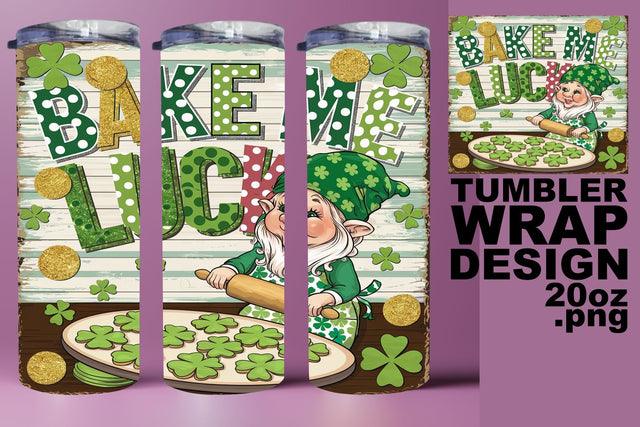 Colorful tumbler wrap, high-resolution PNG available! , St Patrick Sublimation HoodArtCraft 