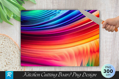 Colorful Waves Cutting Board Sublimation Regulrcrative 