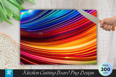 Colorful Waves Cutting Board Sublimation Regulrcrative 