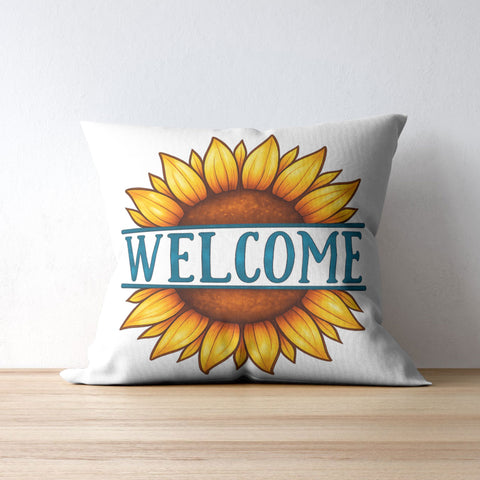 Colorful Welcome Sunflower SVG | Sunflower PNG SVG Paige Cole Studio 