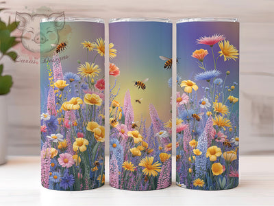 Colorful Whimsical Spring Wildflower Tumbler, Floral Tumbler Design, Colorful Flower Wrap, Whimsical Spring Wrap, Artistic Botanical Wrap, Sublimation Design, Trendy Gift Idea Sublimation Lara' s Designs 