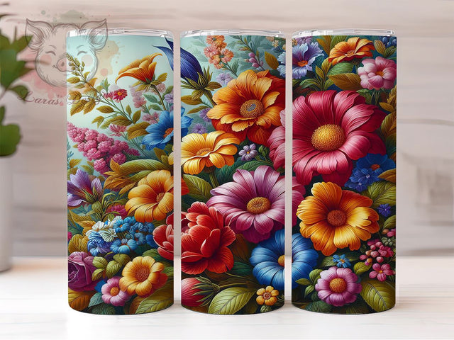 Colorful Wildflower Tumbler Wrap, Wildflower Tumbler, Colorful Design, 20oz Wrap, Sublimation Design, Floral Drinkware, Nature Cup, Spring Decor Sublimation Lara' s Designs 