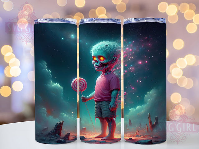 Colorful Zombie Candy Halloween Tumbler, Candy Halloween Wrap, Unique Spooky Cup, 20Oz Sublimation Tumbler, Haunted Sweet Treat Drinkware, Zombie Lover Gift, Creepy Cute Wrap Sublimation SvggirlplusArt 