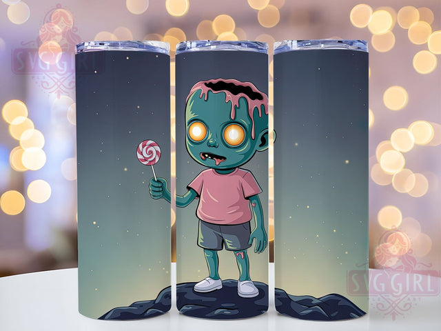 Colorful Zombie Candy Halloween Tumbler, Candy Halloween Wrap, Unique Spooky Cup, 20Oz Sublimation Tumbler, Haunted Sweet Treat Drinkware, Zombie Lover Gift, Creepy Cute Wrap Sublimation SvggirlplusArt 