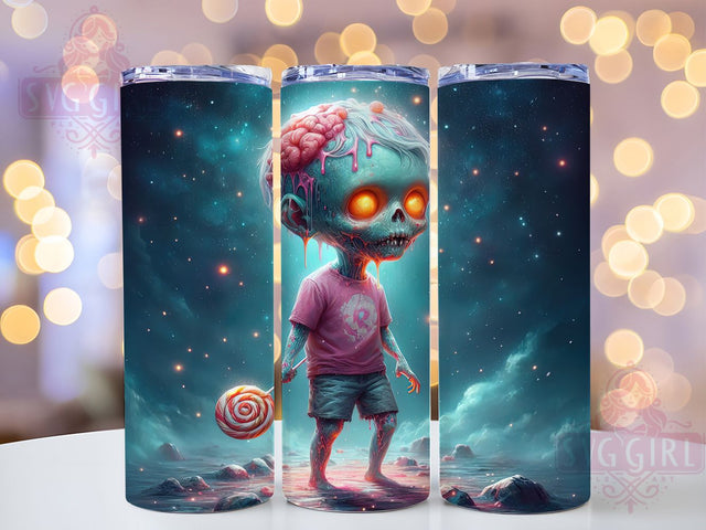 Colorful Zombie Candy Halloween Tumbler, Candy Halloween Wrap, Unique Spooky Cup, 20Oz Sublimation Tumbler, Haunted Sweet Treat Drinkware, Zombie Lover Gift, Creepy Cute Wrap Sublimation SvggirlplusArt 