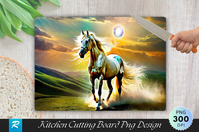 Coloring Horse Cutting Board Sublimation Regulrcrative 