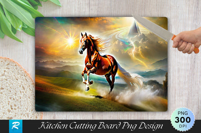 Coloring Horse Cutting Board Sublimation Regulrcrative 