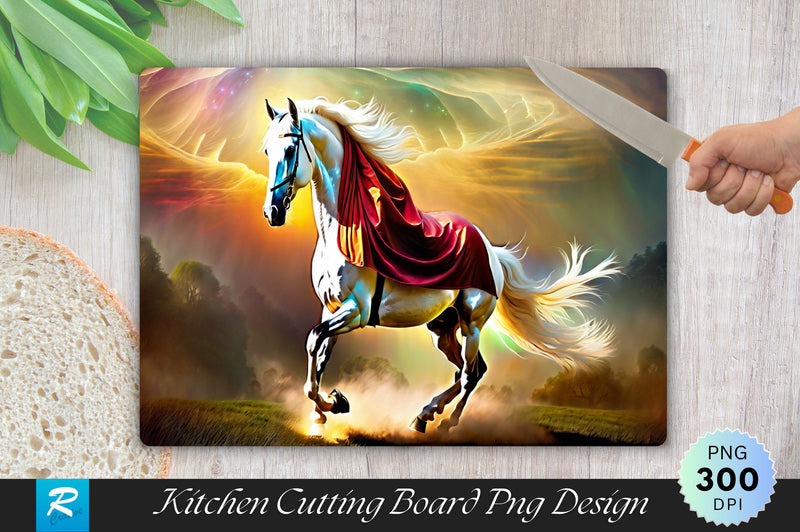 Coloring Horse Cutting Board Sublimation Regulrcrative 