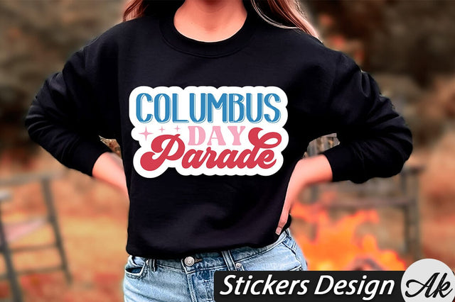 Columbus day parade Stickers Design SVG akazaddesign 