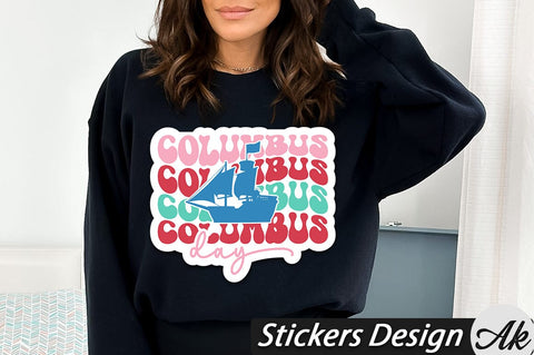 Columbus day Stickers Design SVG akazaddesign 