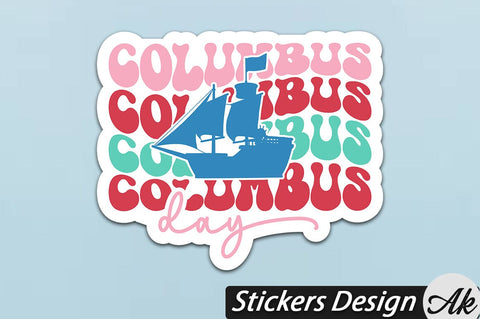 Columbus day Stickers Design SVG akazaddesign 