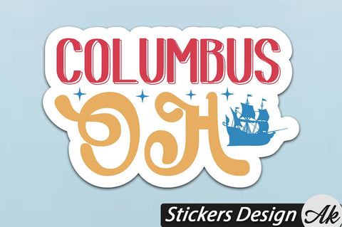 Columbus oh Stickers Design SVG akazaddesign 