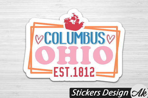Columbus ohio est.1812 Stickers Design SVG akazaddesign 