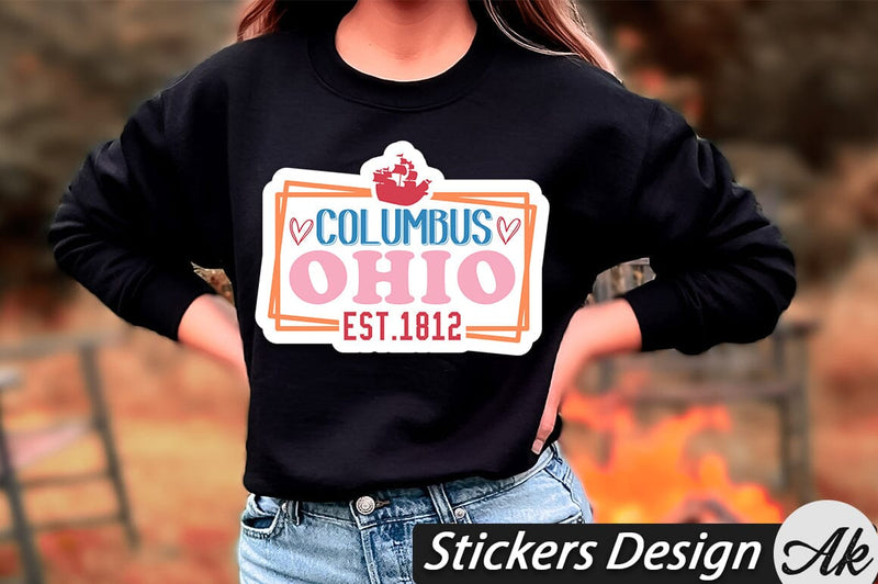 Columbus ohio est.1812 Stickers Design SVG akazaddesign 