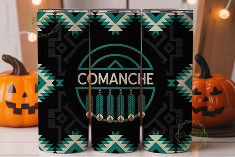 Comanche Tribal Tumbler Wrap Sublimation PixelChick 