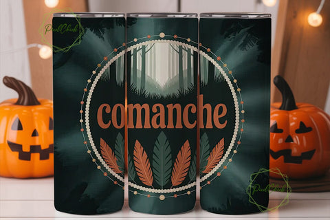 Comanche Tribe 20oz Tumbler Wrap Sublimation PixelChick 