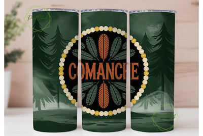 Comanche Tribe 20oz Tumbler Wrap Sublimation PixelChick 