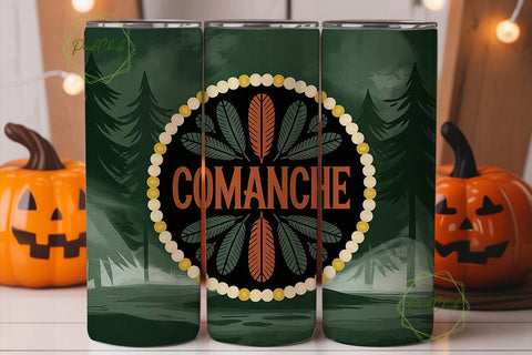 Comanche Tribe 20oz Tumbler Wrap Sublimation PixelChick 