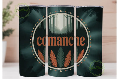 Comanche Tribe 20oz Tumbler Wrap Sublimation PixelChick 