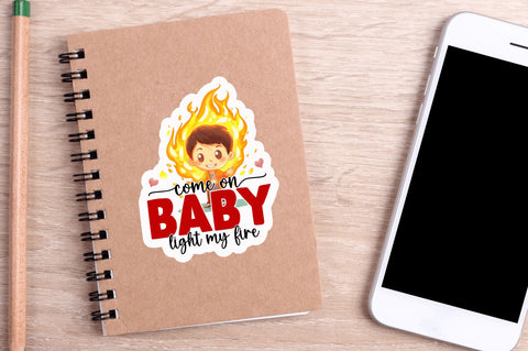 Come on baby light Sticker Design Sublimation Regulrcrative 