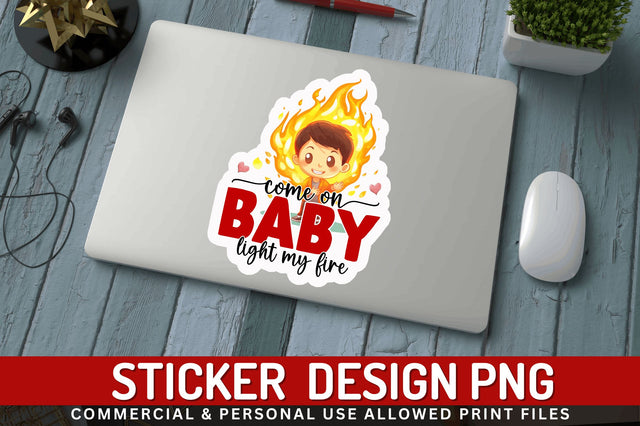 Come on baby light Sticker Design Sublimation Regulrcrative 