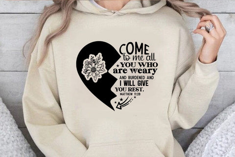 come to me all you who are weary and burdened SVG Angelina750 
