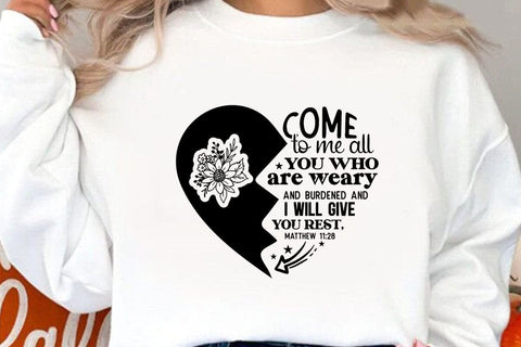 come to me all you who are weary and burdened SVG Angelina750 