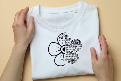 come to me all you who are weary and burdened SVG Angelina750 