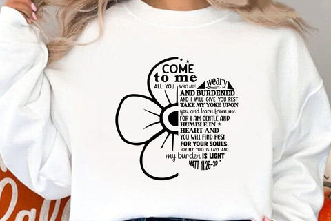 come to me all you who are weary and burdened SVG Angelina750 