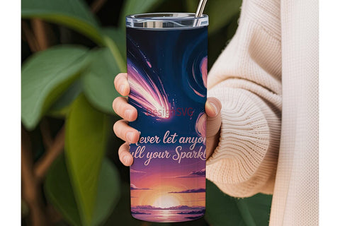 Comet Sky Inspirational 20oz Tumbler Sublimation DesignSVG 