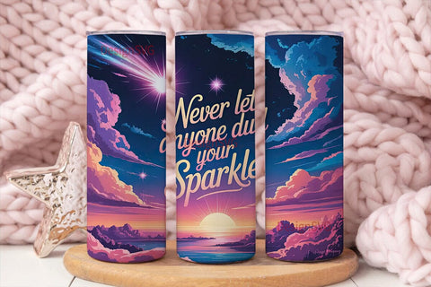 Comet Sky Inspirational 20oz Tumbler Sublimation DesignSVG 