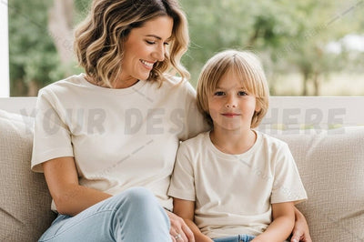 Comfortable and casual t-shirt for kids Mock Up Photo Regulrcrative 