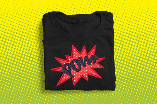 Comic Burst POW Applique Embroidery Embroidery/Applique DESIGNS Designed by Geeks 