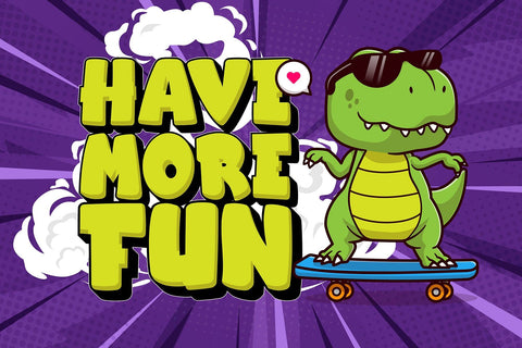 Comicaze - 3d Layered Comic Font Font Mozzatype 