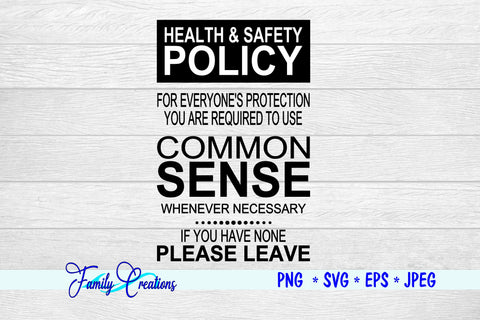 Common Sense Policy SVG Family Creations 