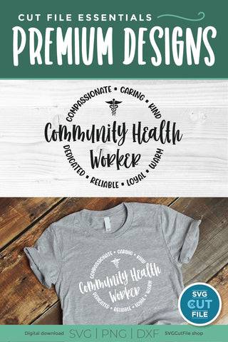 Community Health worker svg, health care worker svg, essential healthcare svg, unisex svg, care worker svg, CHW gift, svg dxf png SVG SVG Cut File 